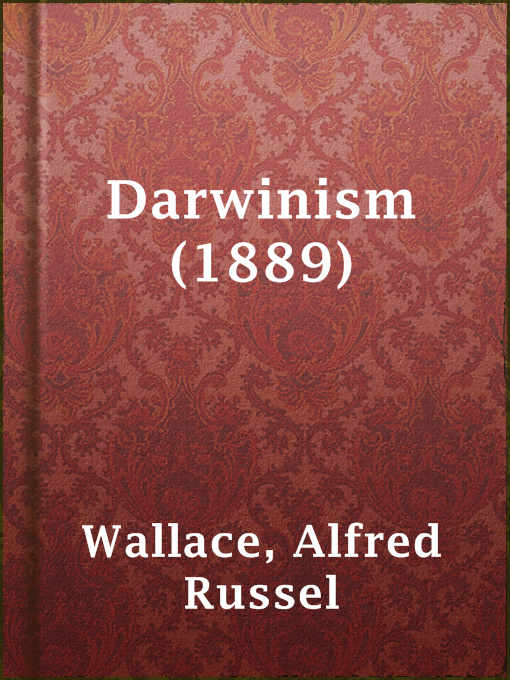 Detalles del título Darwinism (1889) de Alfred Russel Wallace - Disponible